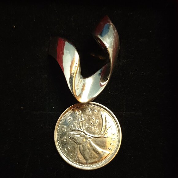 Bold Vintage Sterling Silver Open-Wave Modernist Ring – European Craftsmanship - Picture 14 of 14